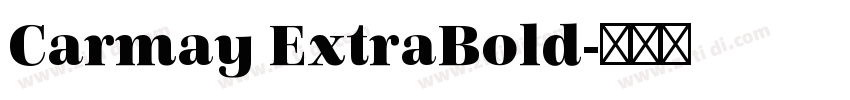Carmay ExtraBold字体转换
